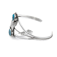 Navajo Sterling Silver & Turquoise Cuff Bracelet