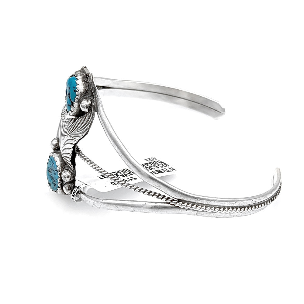 Navajo Sterling Silver & Turquoise Cuff Bracelet