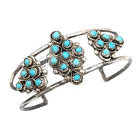 Zuni Sterling Silver & Turquoise Cuff Bracelet