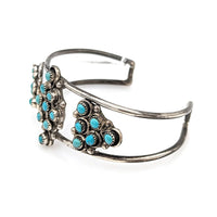 Zuni Sterling Silver & Turquoise Cuff Bracelet