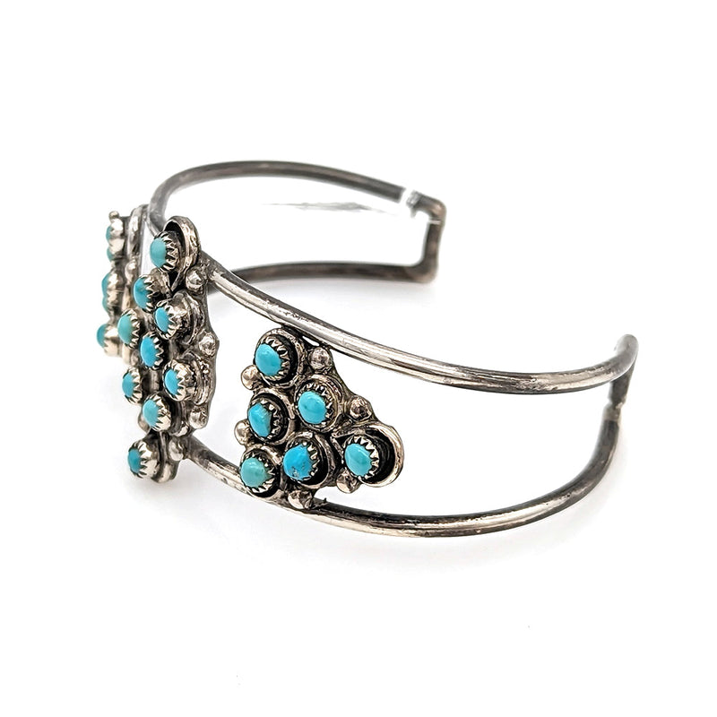 Zuni Sterling Silver & Turquoise Cuff Bracelet