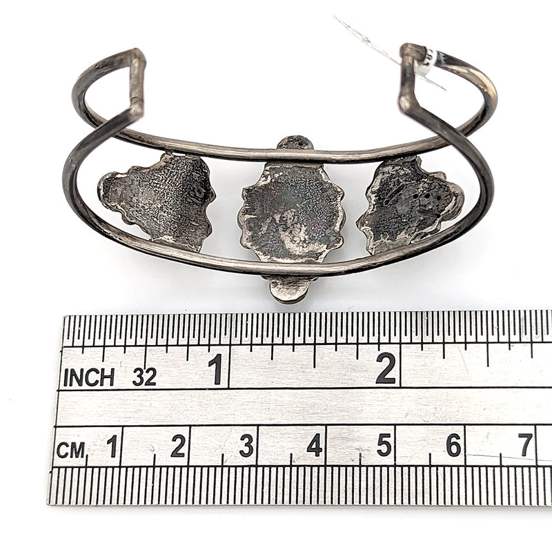 Zuni Sterling Silver & Turquoise Cuff Bracelet