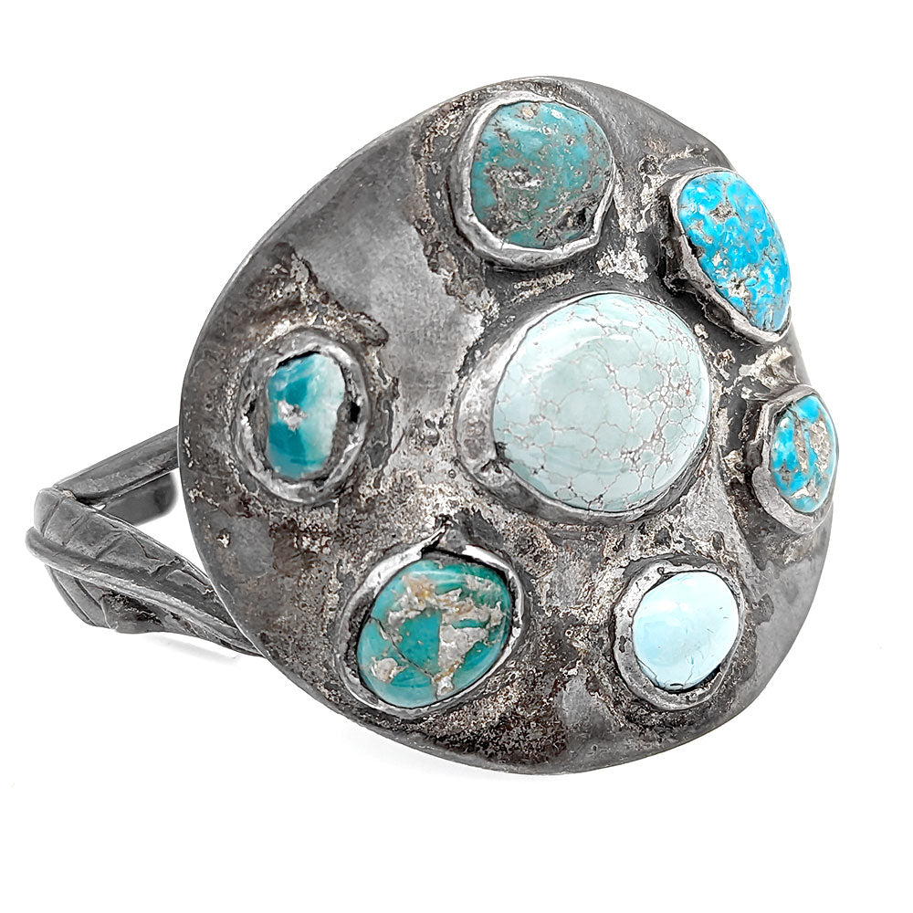 Navajo Sterling Silver & Turquoise Cuff Bracelet