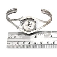 Navajo Signed Sterling Silver & Turquoise Cuff Bracelet