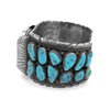 Navajo E. Spencer Sterling Silver & Turquoise Watch Cuff Bracelet