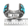 Navajo E. Spencer Sterling Silver & Turquoise Watch Cuff Bracelet