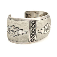 Navajo Michael Tahe Sterling Silver Cuff Bracelet