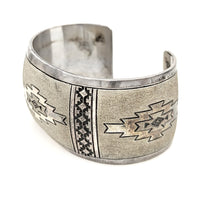 Navajo Michael Tahe Sterling Silver Cuff Bracelet