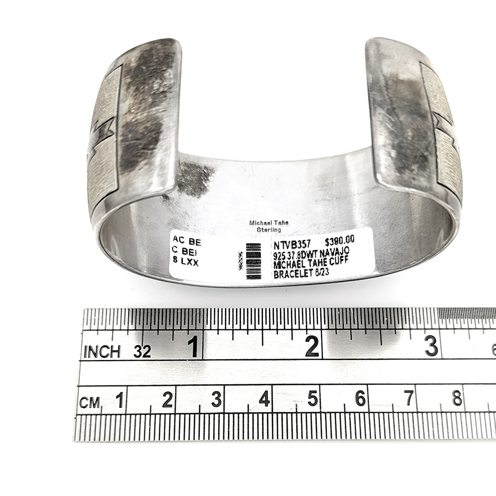 Navajo Michael Tahe Sterling Silver Cuff Bracelet