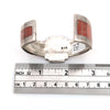 Zuni Rickel & Glendora Booqua Sterling Silver Coral Inlay Bracelet