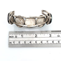 Navajo Sterling Silver & Turquoise 5 Stone Cuff Bracelet