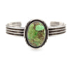 Navajo Archie Martinez Sterling Silver & Turquoise Cuff Bracelet