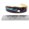 Navajo 18K Yellow Gold Sugilite Turquoise Inlay & Diamond Bracelet