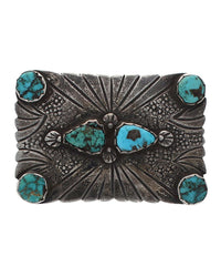 Navajo Sterling Silver & Turquoise Buckle