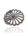 Navajo P. Attakai Sterling Silver & Turquoise Buckle