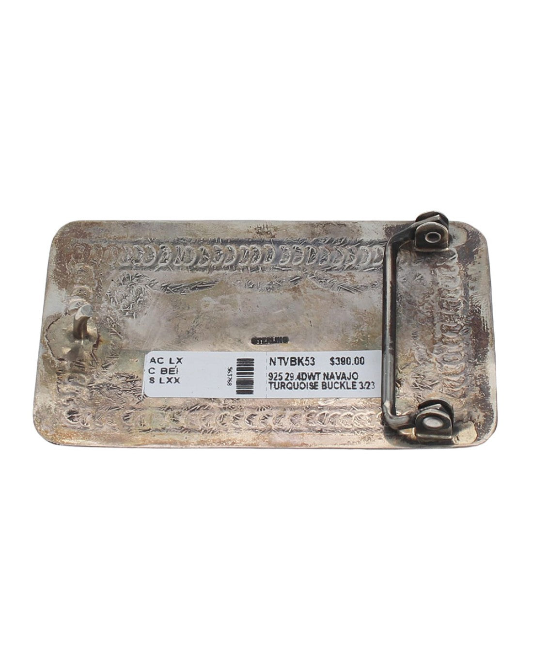 Navajo Sterling Silver & Turquoise Buckle