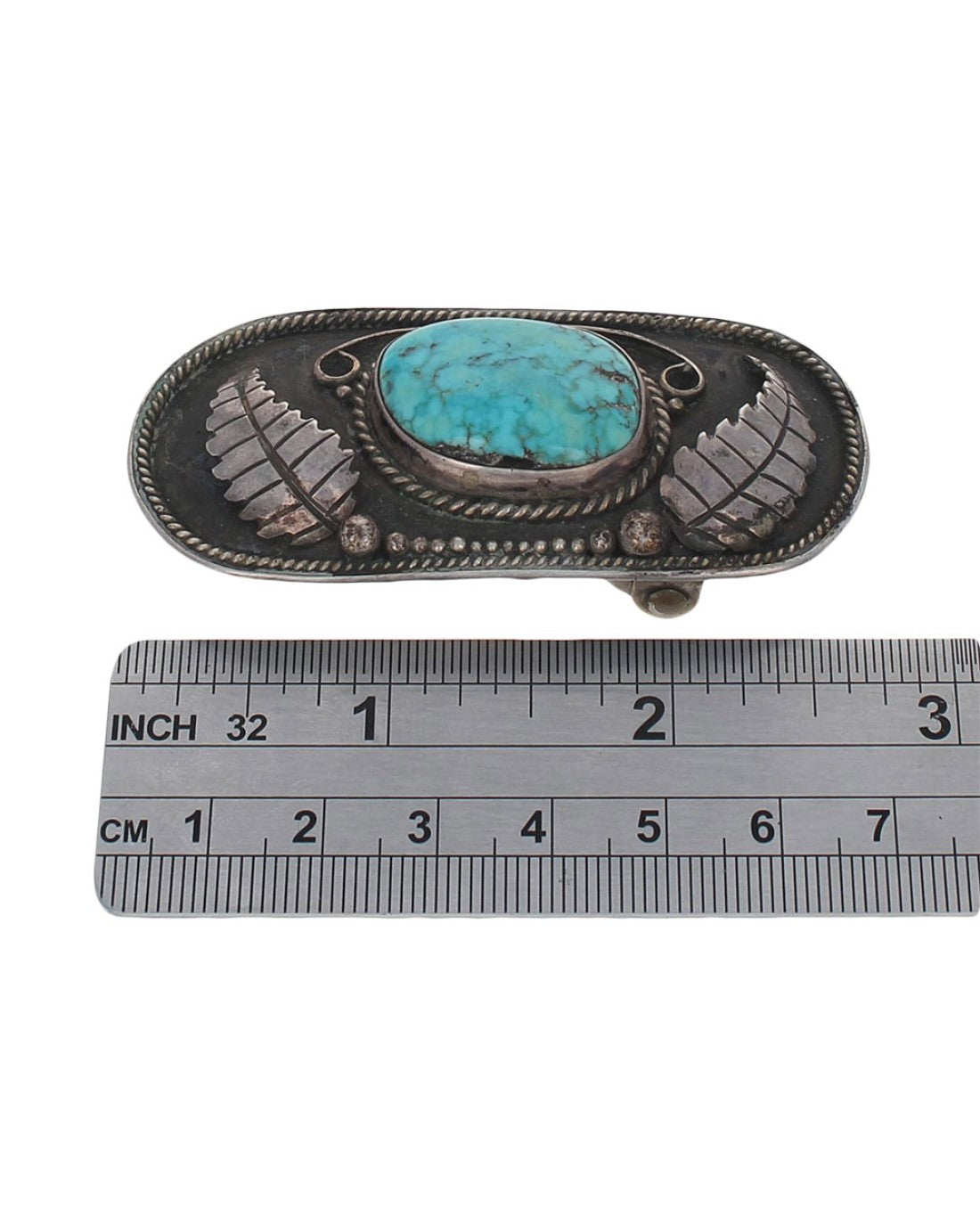 Navajo Sterling Silver & Turquoise Buckle