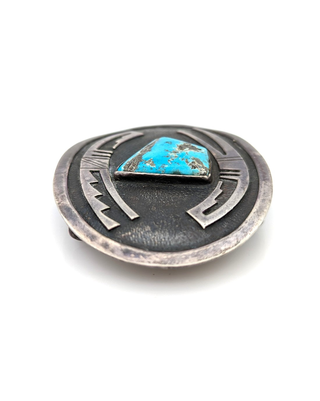 Navajo Sterling Silver & Turquoise Buckle