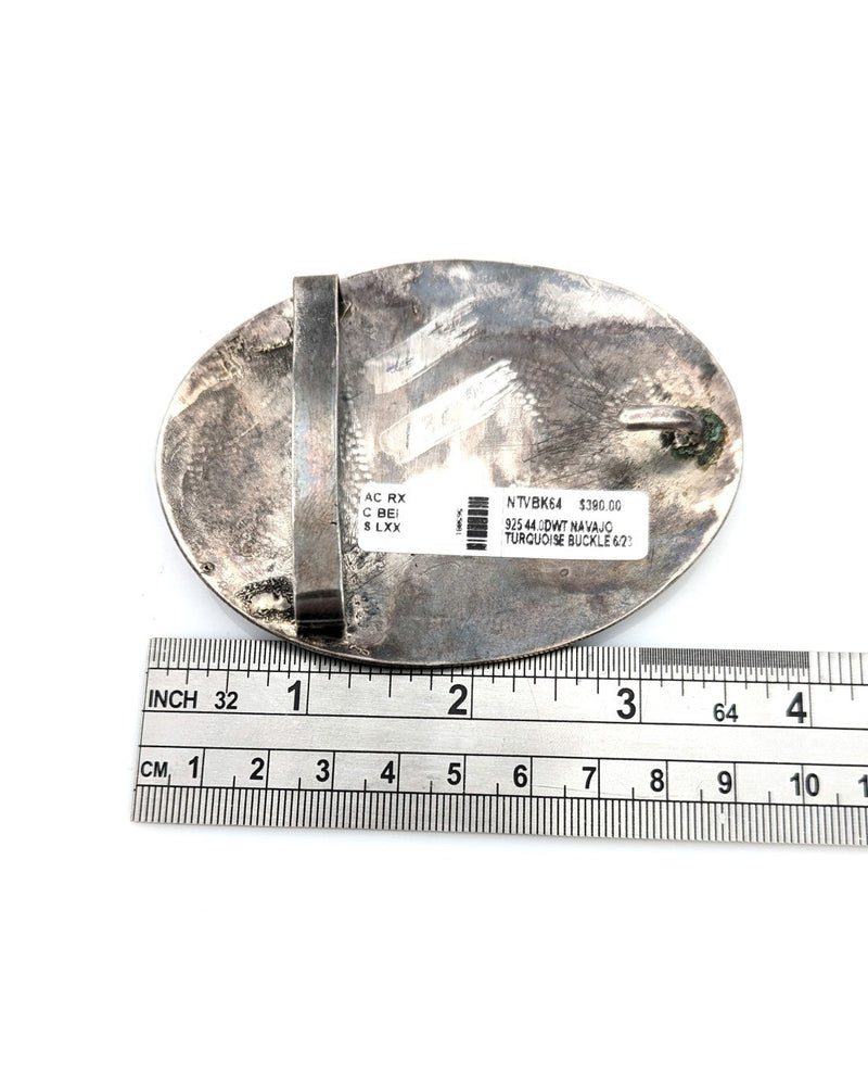 Navajo Sterling Silver & Turquoise Buckle