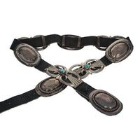 Navajo Sterling Silver & Turquoise Concho Belt
