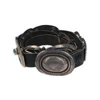 Navajo Sterling Silver & Turquoise Concho Belt