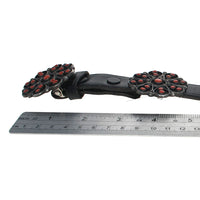 Zuni Sterling Silver & Coral Flower Concho Belt