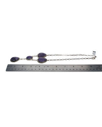 Navajo Augustine Largo Sterling Silver Charoite Necklace