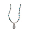 Navajo Sterling Silver Bead & Turquoise Necklace