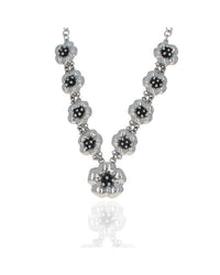 Sterling Silver Flowers Necklace
