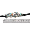 Zuni Eddie Beyuka Sterling Silver Stone Inlay Hoop Dancer Bolo Tie