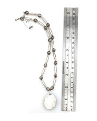 Navajo Sterling Silver Bead & Turquoise Necklace