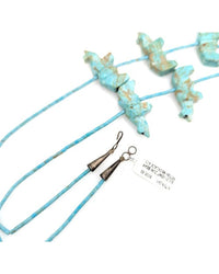Zuni Carved Turquoise Bear Fetish Necklace