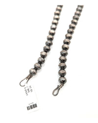 Navajo Sterling Silver Turquoise Coral Chip Inlay Peyote Bird Squash Blossom Necklace