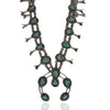 Navajo Sterling Silver & Turquoise Squash Blossom Necklace
