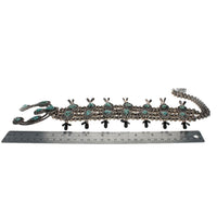 Navajo Sterling Silver & Turquoise Squash Blossom Necklace