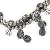 Navajo Johnnie Frank Sterling Silver & Turquoise Squash Blossom Necklace