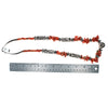 Navajo Sterling Silver Bead & Coral Necklace