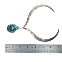 Navajo Jack Sampson Sterling Silver & Turquoise Cuff/Collar Necklace