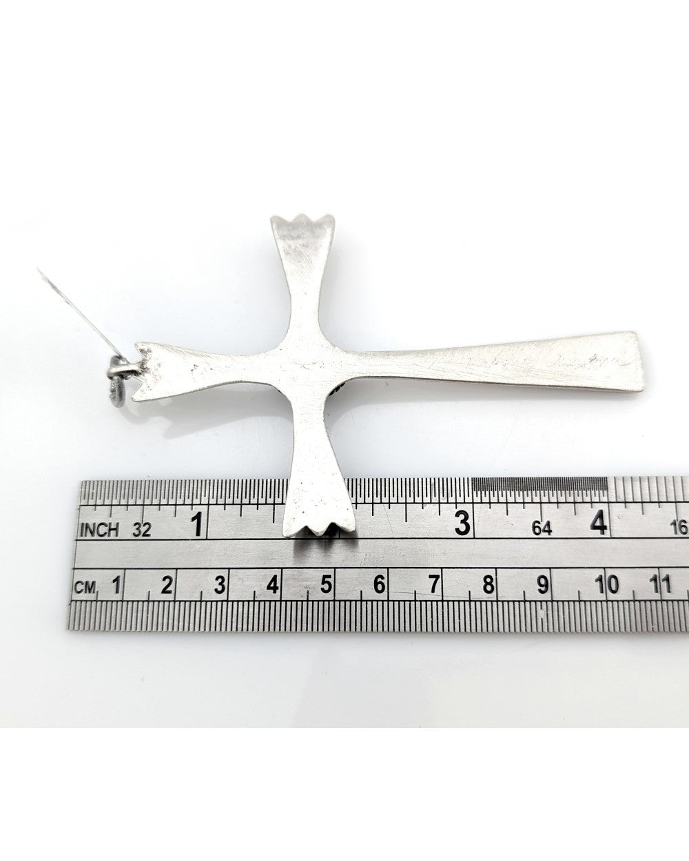 Navajo Sterling Silver & Turquoise Cross Pendant