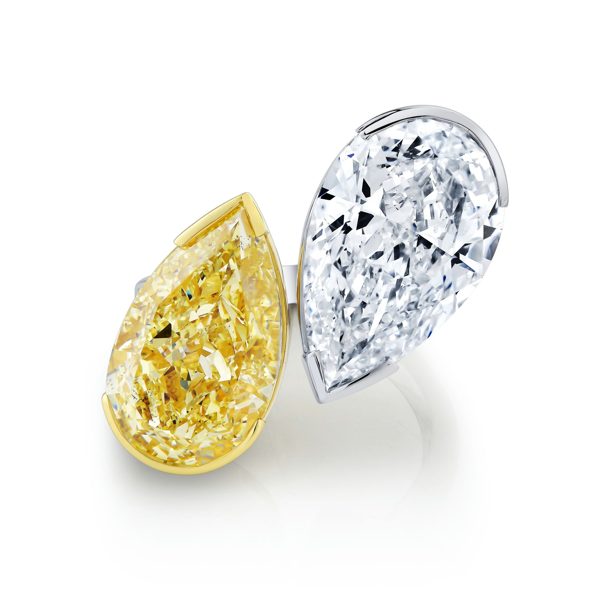 Twin Pear Shape Diamond Ring