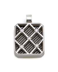 Cede Diamond Lattice Pendant in Gold