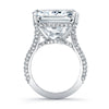 20.21 Carat Radiant Diamond Ring with Pave Band