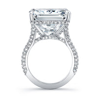 20.21 Carat Radiant Diamond Ring with Pave Band