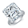 20.21 Carat Radiant Diamond Ring with Pave Band