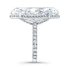 20.09 Carat Oval Diamond Ring with Pavé Band