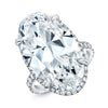 20.09 Carat Oval Diamond Ring with Pavé Band