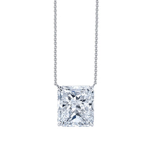 8 Carat Radiant Cut Diamond Platinum Pendant