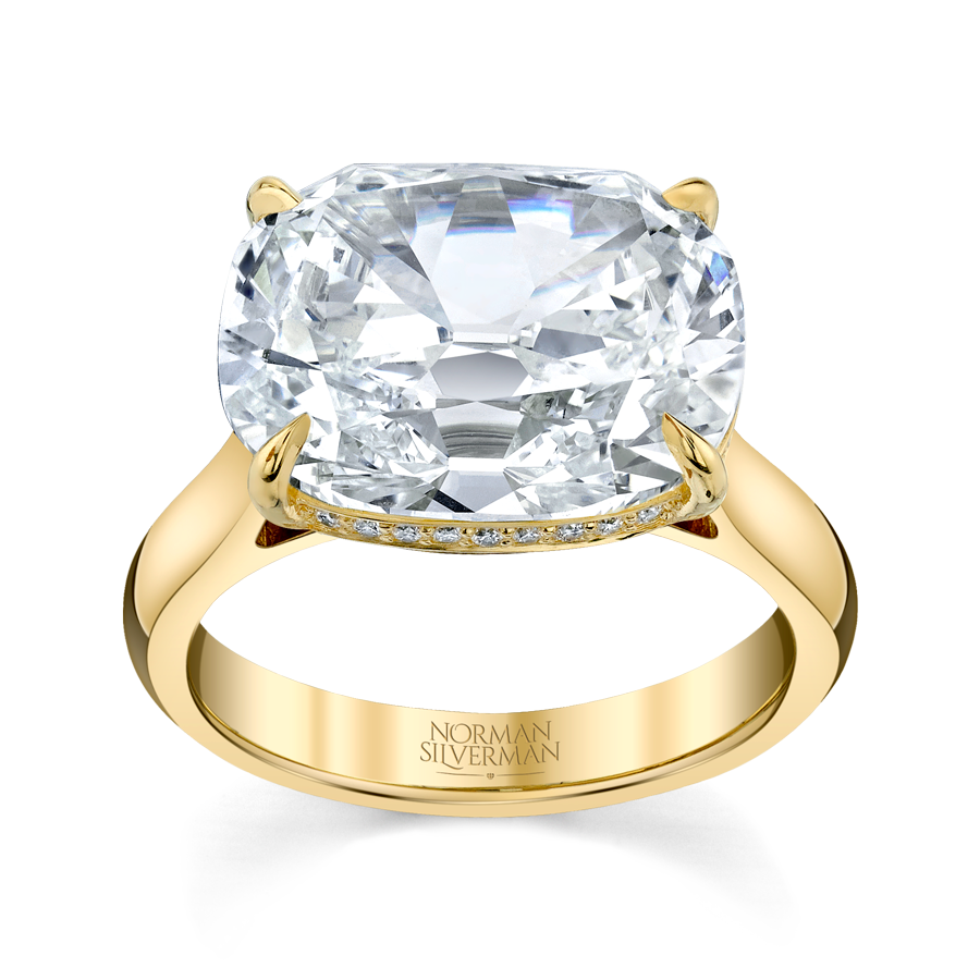 East West Cushion Diamond Ring