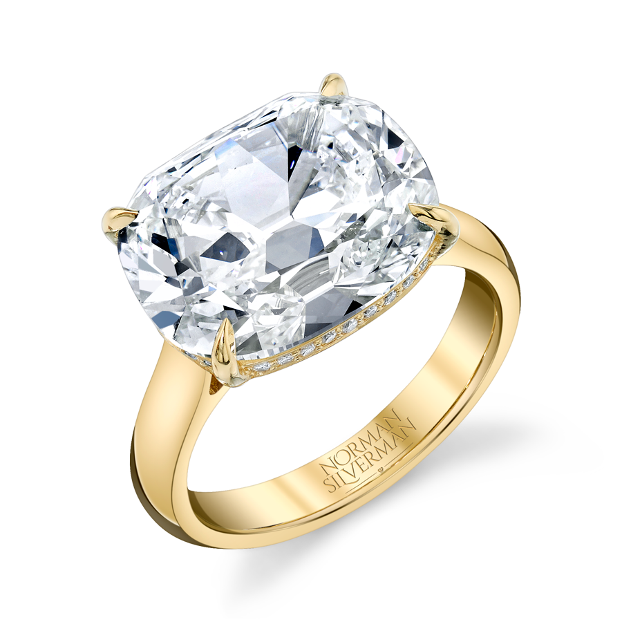 East West Cushion Diamond Ring