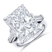 12.02 Carat Radiant Diamond 3-stone Ring
